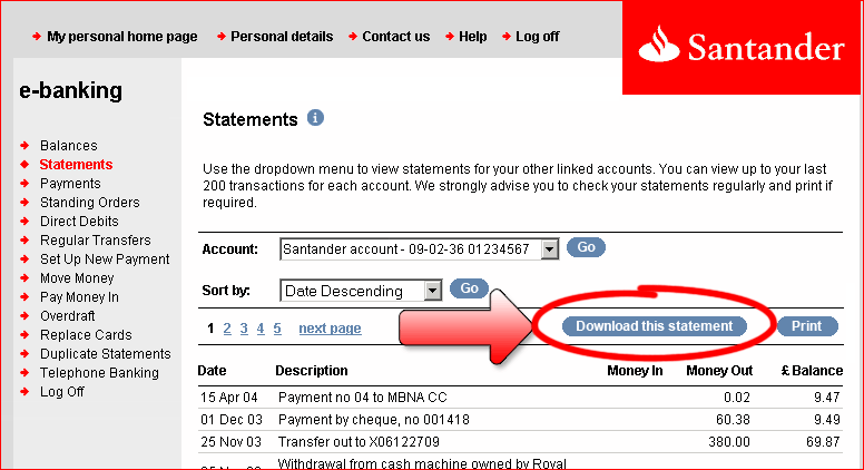 Santander Bank Internet Banking