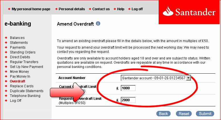 Santander Bank Account Number