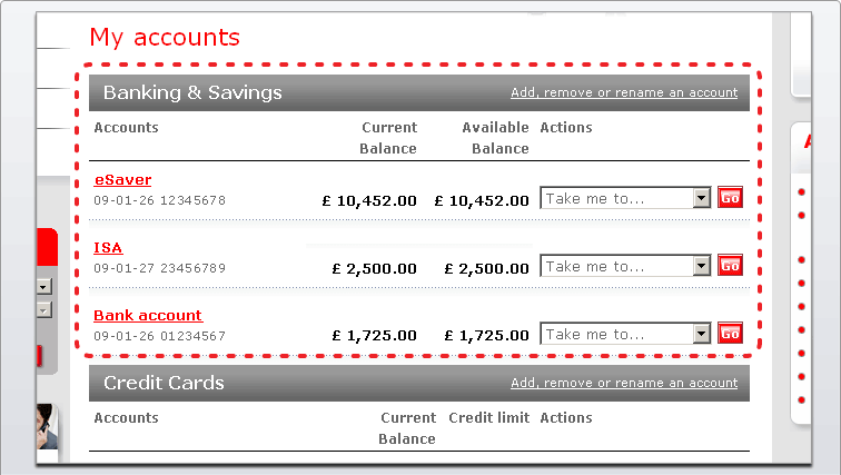 santander banking account money demo managing logging security off statements abbey