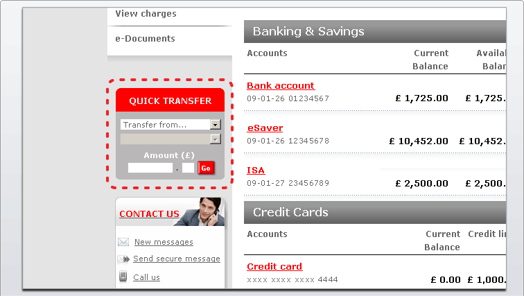 how to transfer money santander online banking
