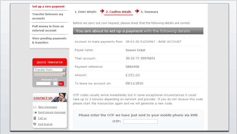 Santander Online Banking Demo