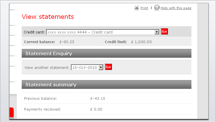 Santander Online Banking Demo