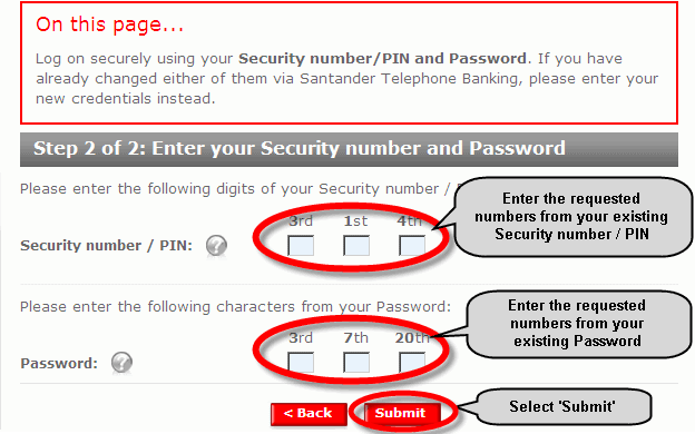 Santander Bank Pin Number
