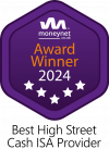 Moneynet award for best high street cash ISA provider 2024