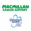 Charity Logos of Macmillan Cancer Support and Alzheimer