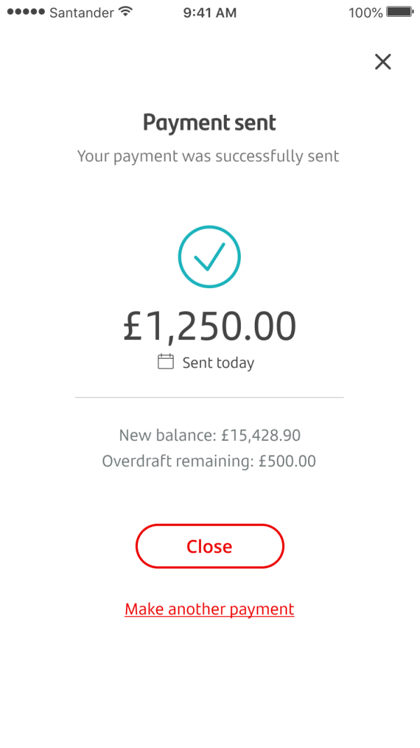 Making a payment Santander UK