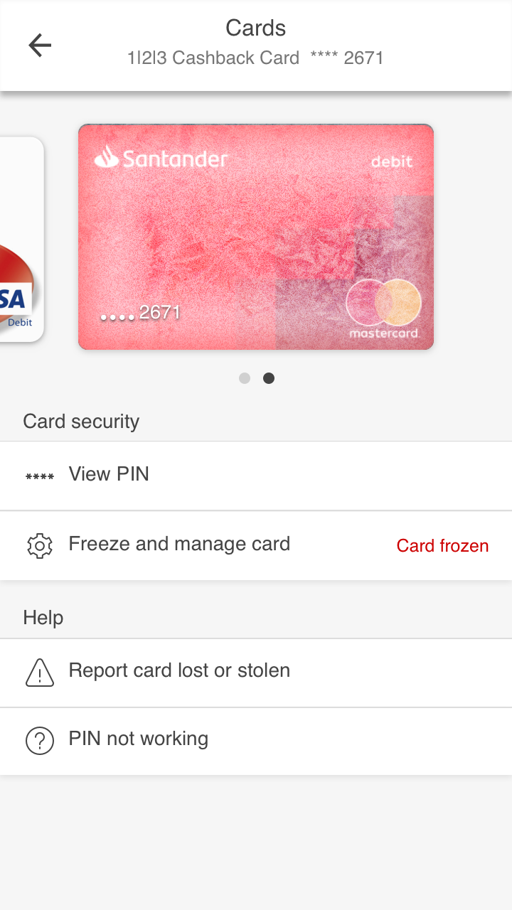 Once you’re back in the Cards menu, you’ll be able to quickly see the respective type of option/block you’ve applied to your card.