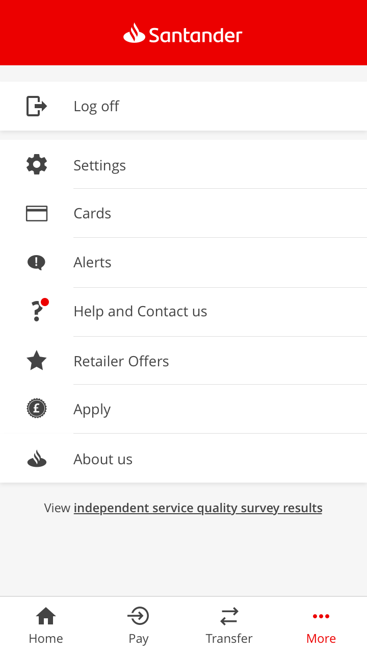 Once you’ve tapped on the “More” function, you will see the Menu with the “Help and contact us” option.