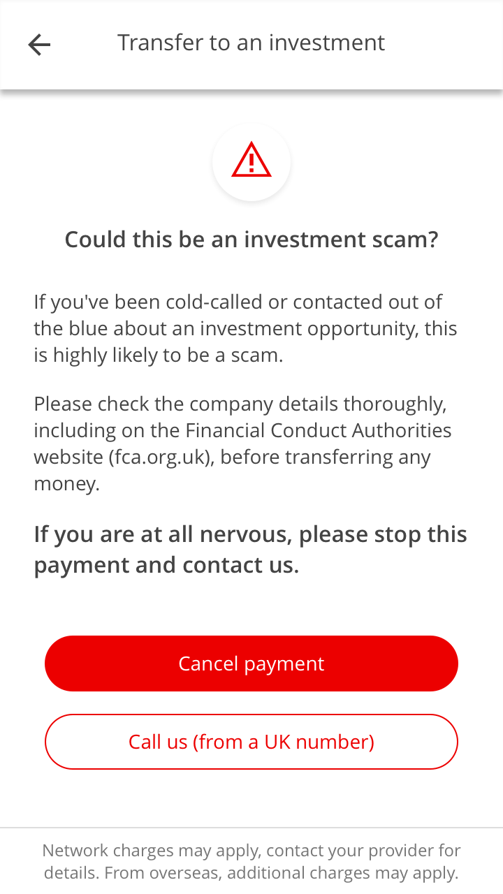 Mobile banking could this be an investment scam