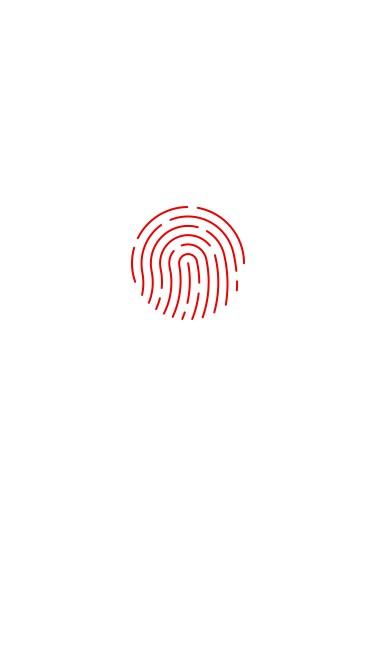 Mobile banking fingerprint screenshot
