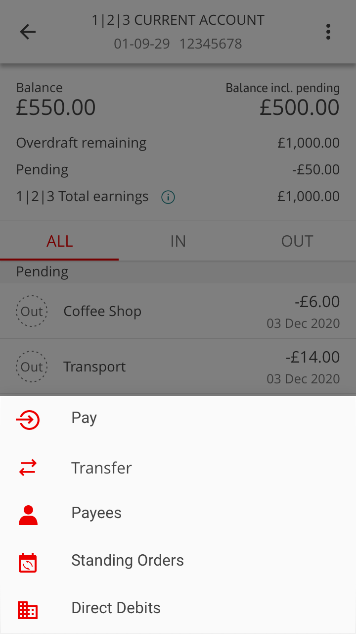You will need to tap on ‘Payees’.