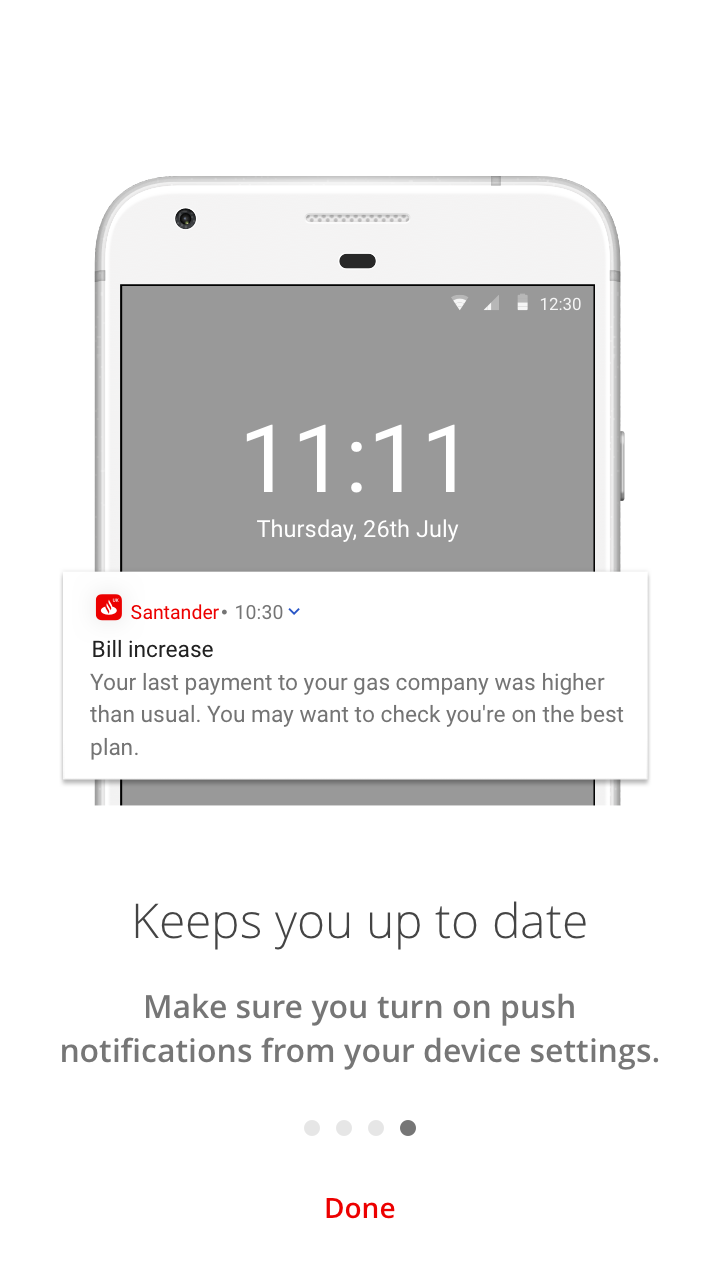 Here’s an insight that we might send to you. We can let you know when your energy bill is higher than usual so that you can check whether you should switch and save money. You’ll need to make sure you’ve allowed us to send you this sort of message by allowing ‘push notifications’.