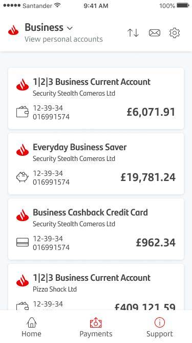 101.BU - Business GP (TT dismissed) (1).png Screenshot from the mobile banking home screen