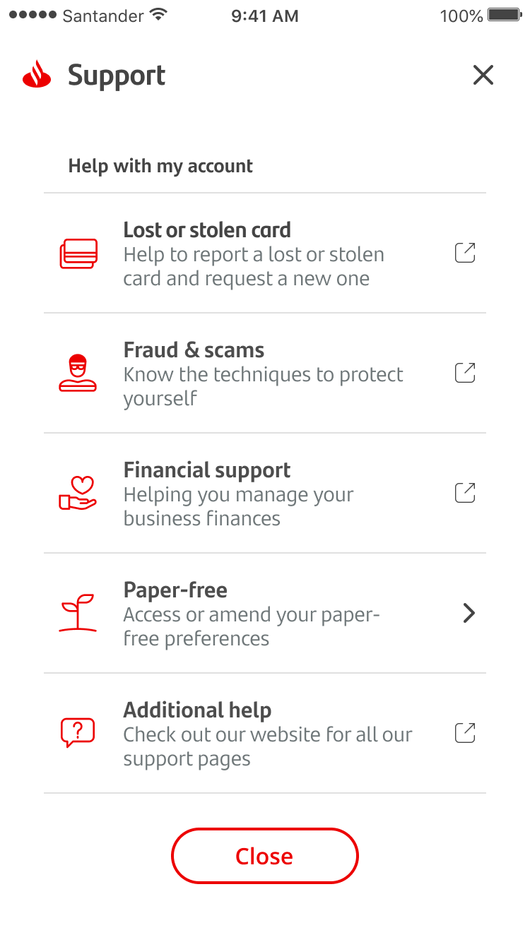 104.BU.CU - Help with my account 1.png Screenshot of mobile banking help with my account screen