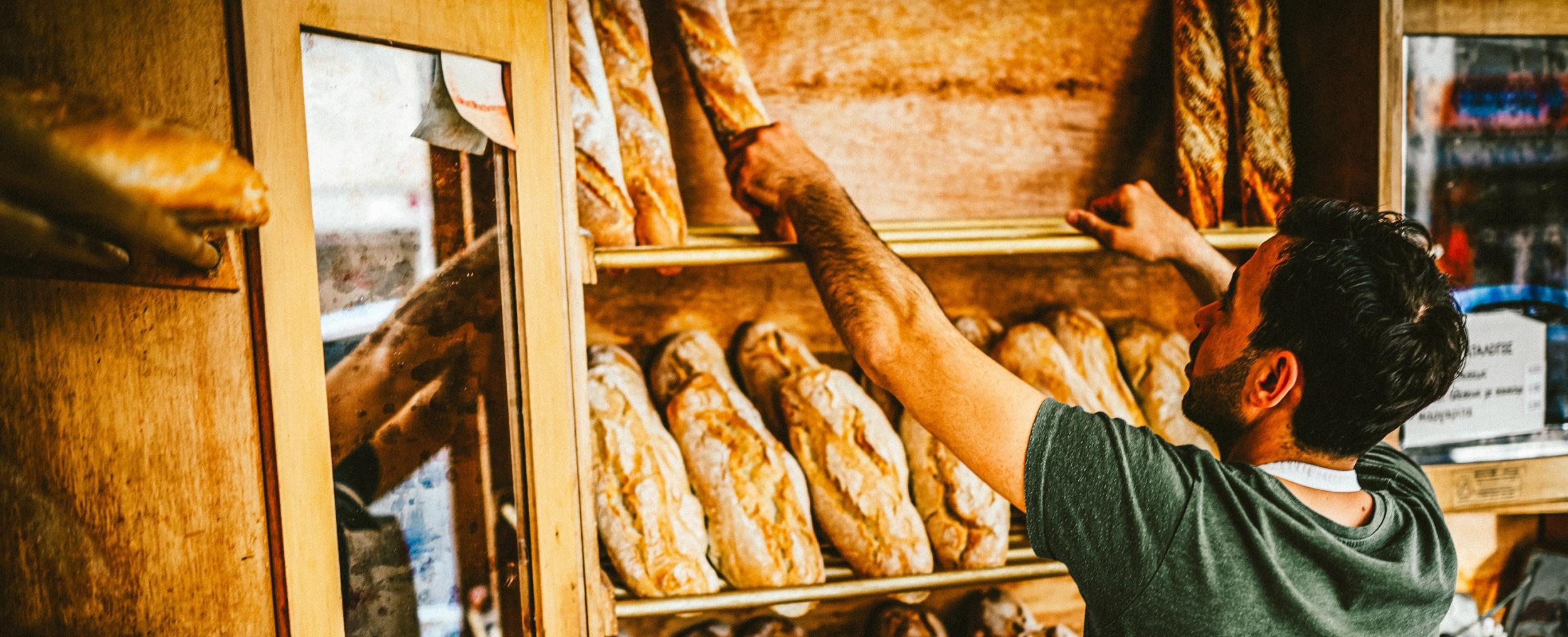 A baker in a bakery