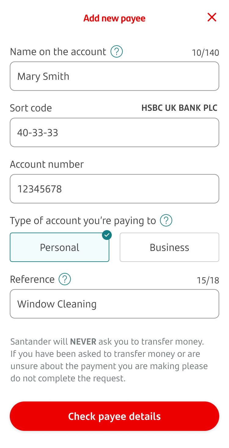 5-COP - Form completed.png Add new payee screen