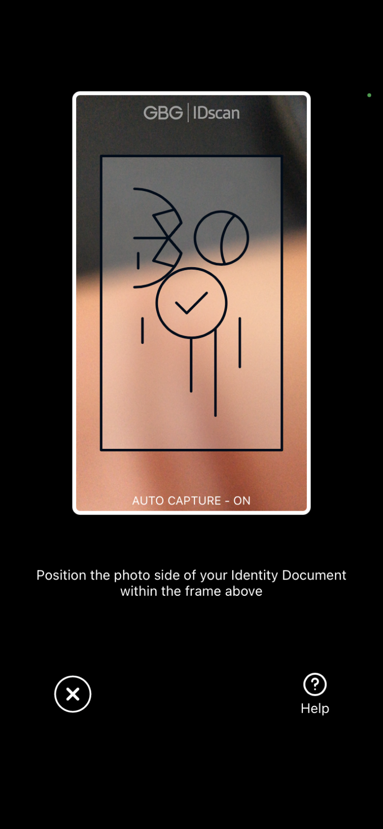 GBG_take picture.png Screen for scanning the front of the passport
