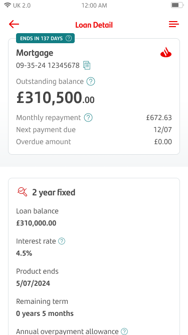 Mortgages screen 3 Final B.png Loan details screen