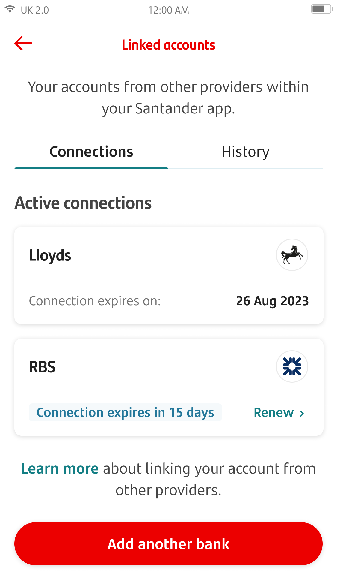 Open Banking Screen 13.png Linked accounts screen