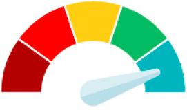 Eligibility checker needle on the blue section of the graph