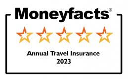 Moneyfacts travel insurance 5 stars 2023 Logo